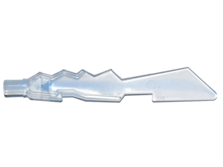 PARTS | Minifigure, Weapon Sword, Jagged Edges with Marbled Trans-Medium Blue Pattern [11439pb04]