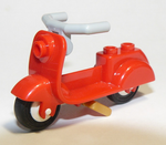 LEGO | FRIENDS | Scooter with Pearl Gold Stand and Light Bluish Gray Angular Handlebars [15396c01]