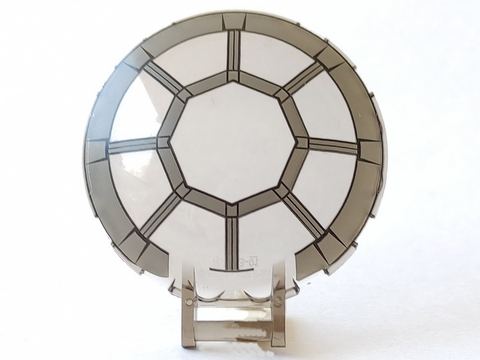 PARTS | Dish 6 x 6 Inverted - No Studs with Bar Handle with SW 8 Spoke Radial Cockpit Pattern [18675pb02]
