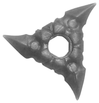 PARTS | Weapon Throwing Star (Shuriken) with Textured Grips [19807a]