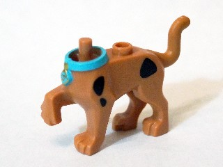 PARTS | Dog Body Great Dane Scooby-Doo Walking with Right Front Leg Raised and Medium Azure Collar Pattern [21042pb01]