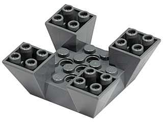 PARTS | Slope, Inverted 65 6 x 6 x 2 Quad with Cutouts [30373]
