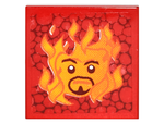 PARTS | Tile 2 x 2 with Groove with Sirius Black's Face in Flames Pattern (Sticker) - Set 4842 [3068bpb0422]