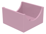 PARTS | Container, Box 4 x 4 x 2 Bottom with Semicircle Cutout Ends [4461]