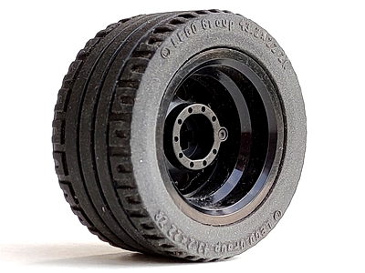 PARTS | Wheel 30.4mm D. x 20mm with No Pin Holes with Black Tire 43.2 x 22 ZR (54087 / 44309) [ 54087c01]