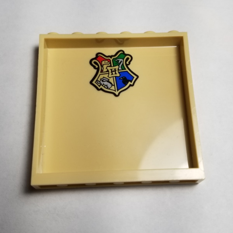 PARTS | HARRY POTTER | Panel - 1 x 6 x 5 with Coat of Arms Hogwarts Crest Pattern on Inside (Sticker) [59349pb191] - BLOCK Shop ZA