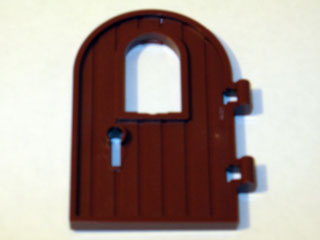 PARTS | Door 1 x 4 x 6 Round Top with Window and Keyhole, Reinforced Edge [64390]