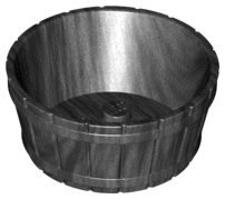 PARTS | Container, Barrel Half Large with Axle Hole [64951]