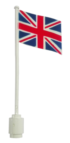 PARTS | Flag on Flagpole, Wave with Great Britain Pattern [777p11] - BLOCK Shop ZA