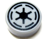 PARTS | Tile, Round 1 x 1 with SW Emblem of the Galactic Republic with 6 Spokes Pattern [98138pb020]