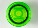 PARTS | Tile, Round 1 x 1 with Black Circle and Bright Green Lantern Logo Pattern [98138pb115]
