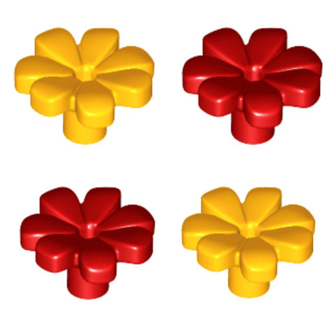 PARTS | COMBO | Friends Accessories Flower with 7 Thick Petals and Pin [32606]