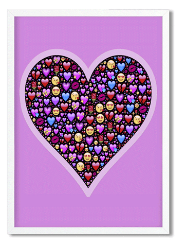 DECOR | PRINT | Pink Heart Emoji - BLOCK Shop ZA