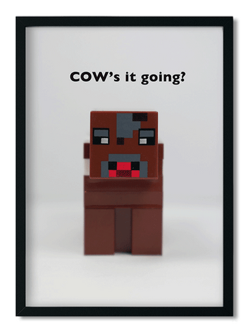 DECOR | PRINT | Minecraft Cow - BLOCK Shop ZA
