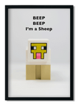 DECOR | PRINT | Minecraft Sheep - BLOCK Shop ZA