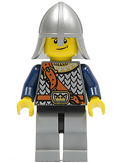 LEGO | CASTLE | PRELOVED | Fantasy Era - Crown Knight Scale Mail with Chest Strap, Helmet with Neck Protector, Crooked Smile [cas417]