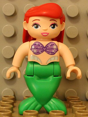DUPLO | PARTS | PRELOVED | Duplo Figure, Disney Princess, Ariel / Arielle, Bright Green Tail (Mermaid) [dupmermaid01]
