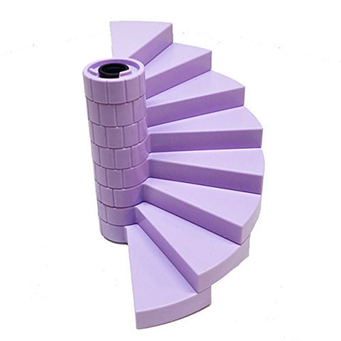 PARTS | Light Aqua Stairs Spiral Steps and Black Support 1 x 1 x 5 1/3 Spiral Staircase Axle [40243/40244]