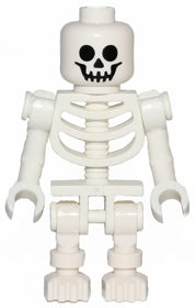 LEGO | MINIFIGURE | PRELOVED | Skeleton with Standard Skull, Bent Arms Vertical Grip [gen047]