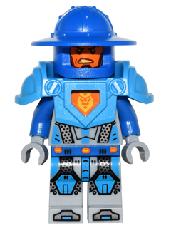 LEGO | MINIFIGURE | NEXO KNIGHTS | PRELOVED | Nexo Knight Soldier - Dark Azure Armor, Blue Helmet with Broad Brim [nex038]