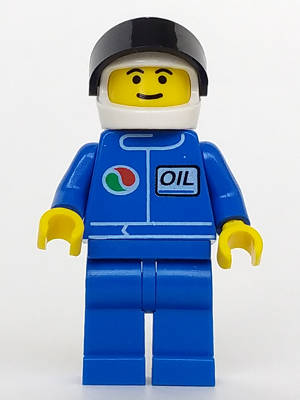 LEGO | MINIFIGURE | CITY | PRELOVED | Octan - Blue Oil, Blue Legs, White Helmet, Black Visor [oct022]