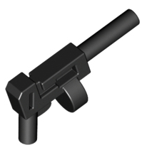 PARTS | Minifigure, Weapon Gun, Pistol Automatic Long Barrel and Round Magazine (Tommy Gun) [x1608]